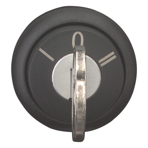 Key-operated actuator, momentary, 3 positions, Key withdrawable: 0, Bezel: black image 4