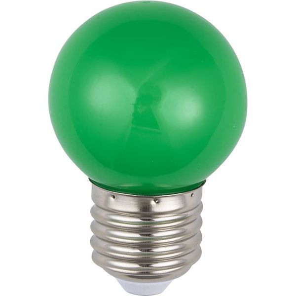 LED E27 Ball G45x68 230V 1W 320° AC Green Non-Dim image 1