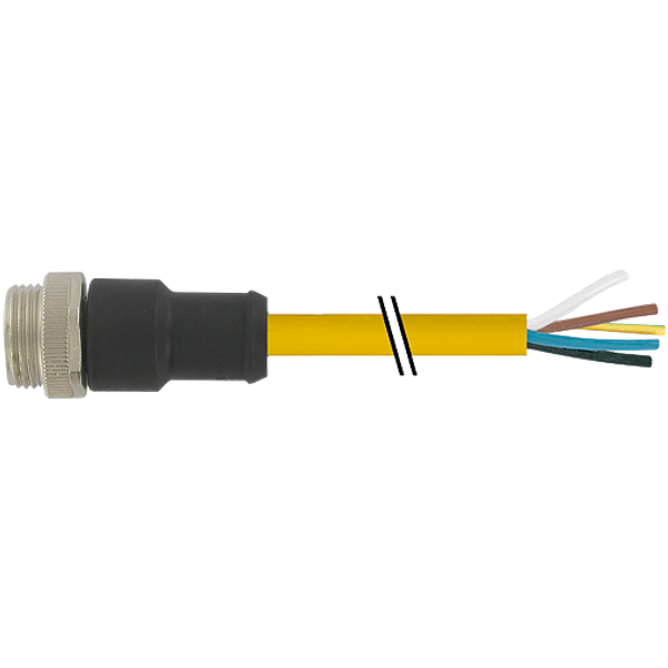 Mini (7/8) 4 pole, Male (Ext.) 0° w/ Cable TPE 4x16AWG ye , TC-ER image 1