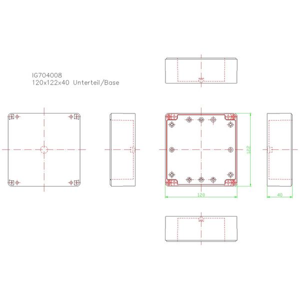 Terminal box ABS 122x120x65 mm image 3