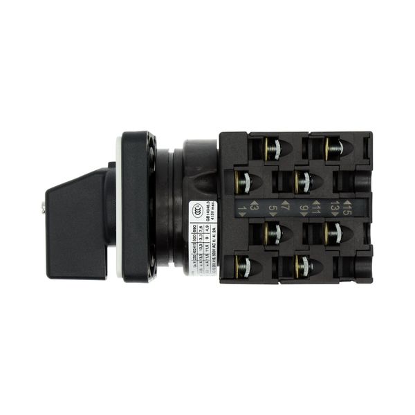 On-Off switch, T0, 20 A, flush mounting, 4 contact unit(s), 8-pole, with black thumb grip and front plate image 19