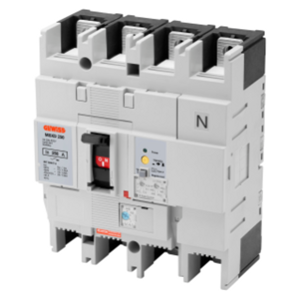 MSXD 250 - MCCB'S WITH RESIDUAL CURRENT PROT. - ADJ. THERMAL AND FIXED MAG. RELEASE - ADJ. RESIDUAL CURRENT PROT. RELEASE - 36KA 3P+N 250A 525V image 1