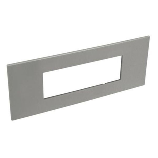 Italian / US standard plate Arteor square version 6 modules - magnesium image 1