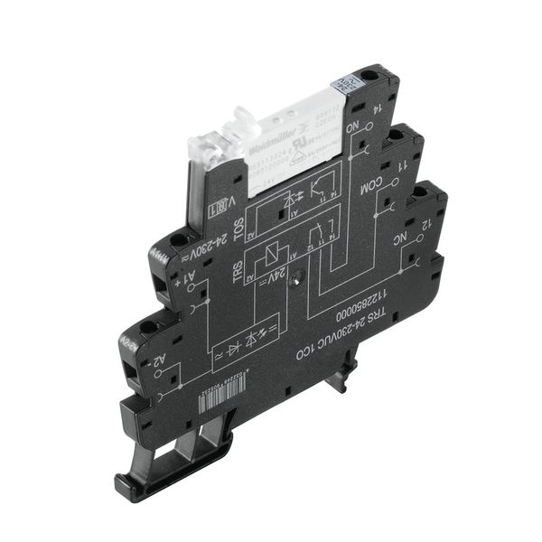 Relay module, 24…230 V UC ±10 %, Green LED, Rectifier, 1 CO contact (A image 1