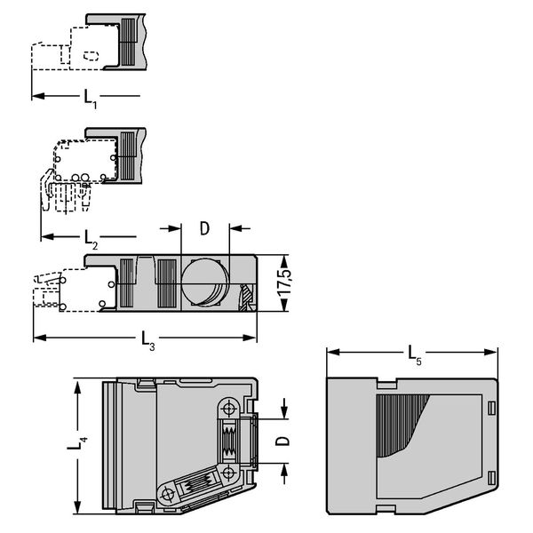 Strain relief housing orange image 3