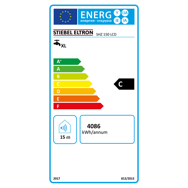 Wandboiler, SHZ 150 LCD, 150 l, 1 ton 6 kW, wit image 2