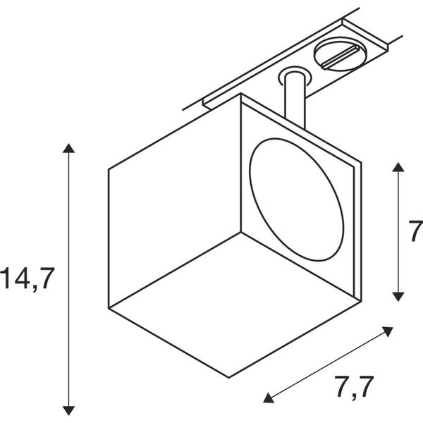 ALTRA DICE SPOT, GU10, max.50W, 1-ph.adapter, square, white image 3