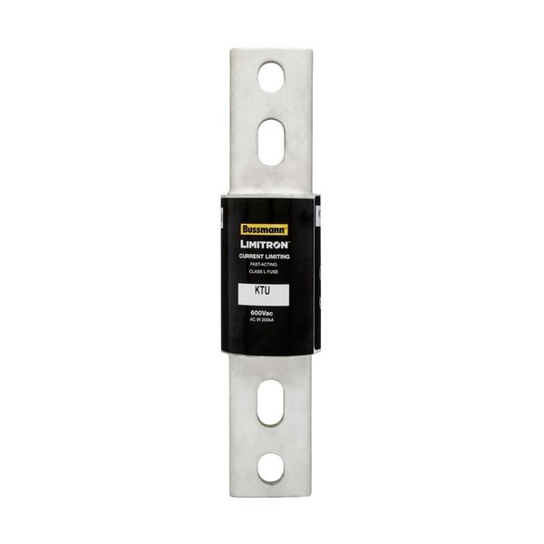 Eaton Bussmann Series KTU Fuse, Current-limiting, Fast Acting Fuse, 600V, 1200A, 200 kAIC at 600 Vac, Class L, Bolted blade end X bolted blade end, Melamine glass tube, Silver-plated end bells, Bolt, 2.5, Inch, Non Indicating image 3