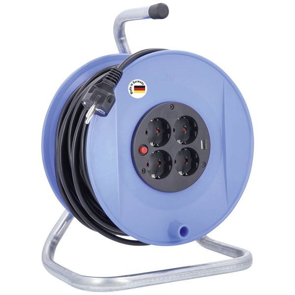 Promotional safety cable reel 285mmØ mm, blue image 1