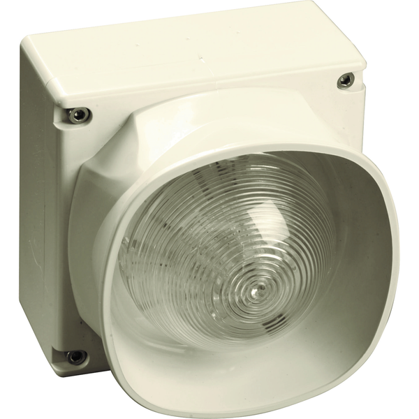Open-area sounder beacon, weatherproof, multi-tone, with isolator, white image 3