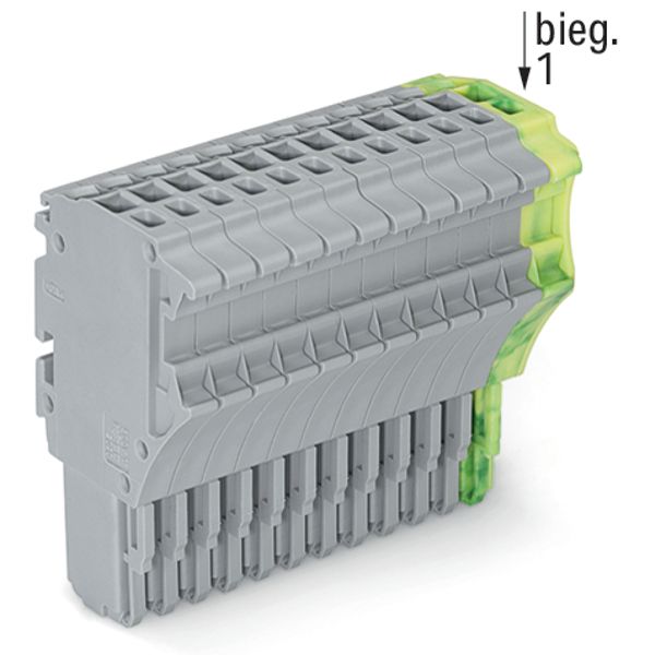 1-conductor female connector Push-in CAGE CLAMP® 1.5 mm² gray, green-y image 2