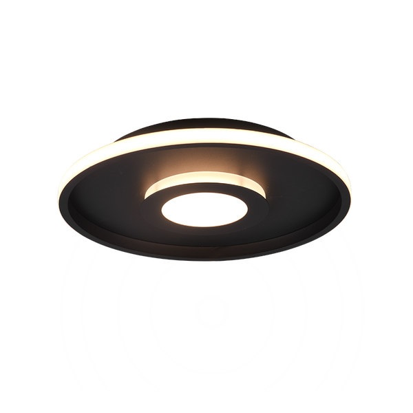 Ascari H2O LED ceiling lamp 40 cm matt black image 1
