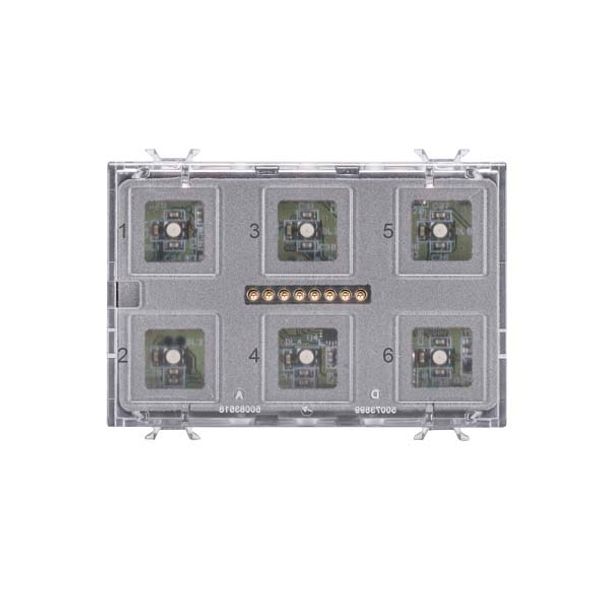 TOUCH PUSH-BUTTON PANEL MODULE - KNX - 6 CHANNELS - WITH INTERCHANGEABLE SYMBOLS - 3 MODULES - CHORUS image 2