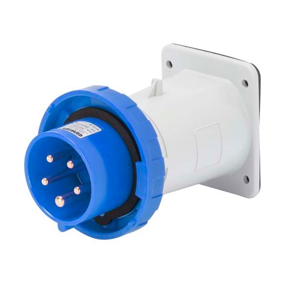 STRAIGHT FLUSH MOUNTING INLET - IP67 - 2P+E 32A 200-250V 50/60HZ - BLUE - 6H - SCREW WIRING image 2