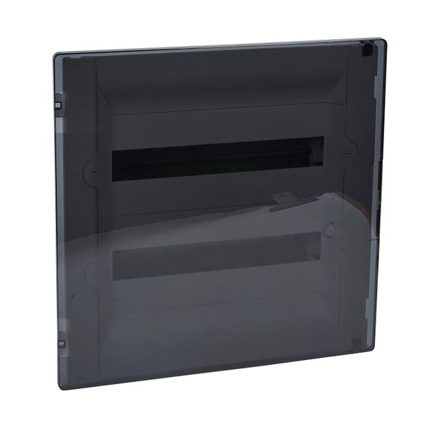 Flush-mounting cabinet Practibox³ -earth + neutral -transparent door -36 modules image 1