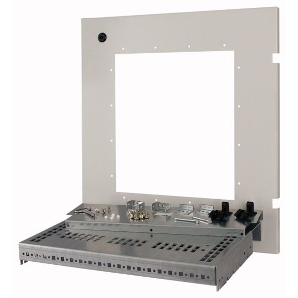 Mounting kit, IZMX40, withdrawable unit, W=600mm D=50mm, grey image 1