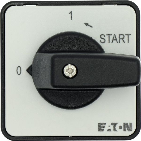 ON-OFF button, T0, 20 A, center mounting, 2 contact unit(s), Contacts: 4, Spring-return in START position, 90 °, maintained, With 0 (Off) position, Wi image 3