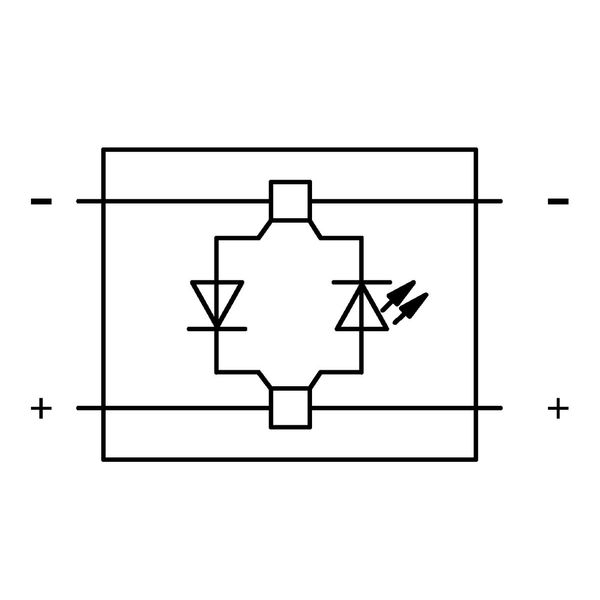 Component plug 2-pole with rectifier diode and LED gray image 3