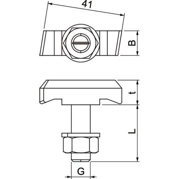 MS50HB M12x30 ZL Hook-head screw for profile rail MS5030 M12x30mm image 2