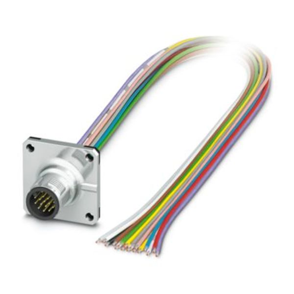 SACC-SQ-M12MS-17CON-25F/0,5X - Device connector front mounting image 1
