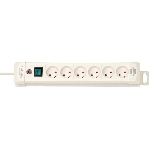 Premium-Line extension lead 6-way white 3m H05VV-F 3G1,5 *DK* image 1