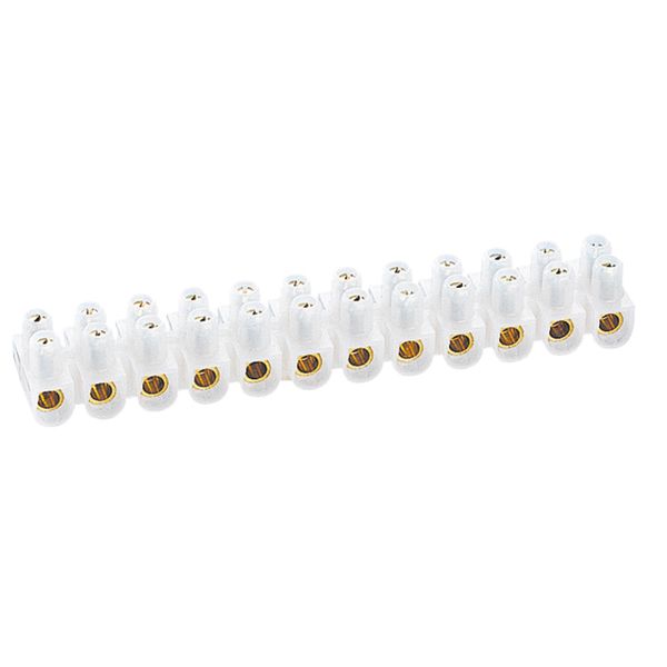 Connection strip Nylbloc - capacity 10 mm² - max. current 57 A - white image 1