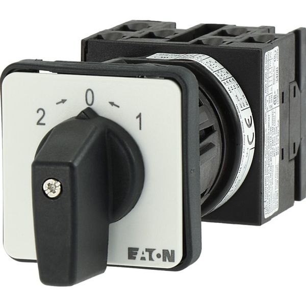 Universal control switches, T0, 20 A, center mounting, 3 contact unit(s), Contacts: 6, Spring-return from positions 1 and 2, 45 °, momentary, 2>0 image 3