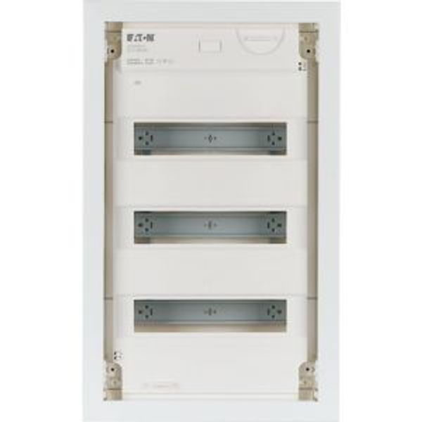 Hollow wall compact distribution board, 3-rows, flush sheet steel door image 5