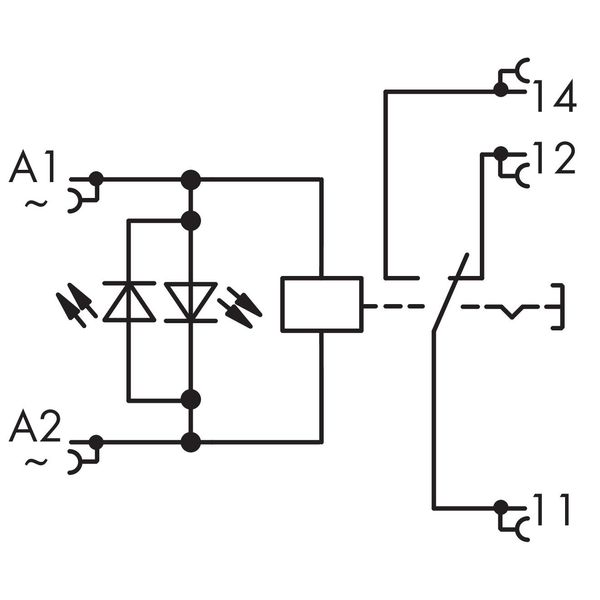 Relay module Nominal input voltage: 230 VAC 1 changeover contact image 5