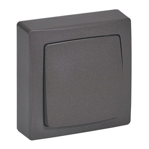 Single-touch switch or two-way switch Complete surface-mounted switchgear - Brown image 1