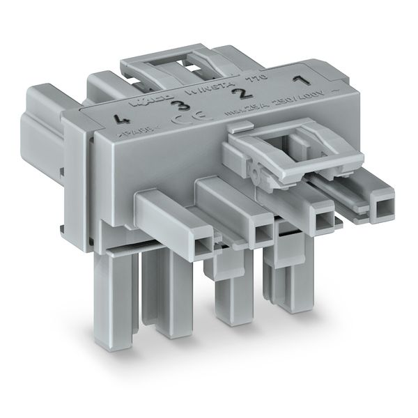 T-distribution connector 4-pole Cod. B gray image 1