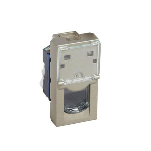 Arteor™ - RJ45 Category 6 UTP socket - 1 module - Champagne image 1