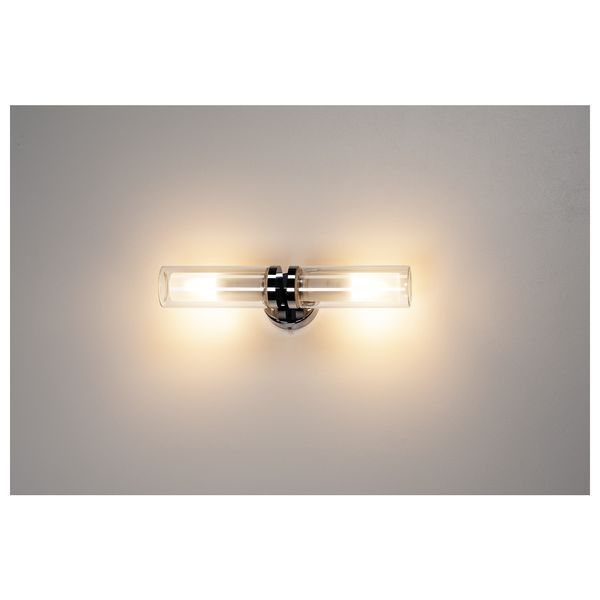 WL 106 wall lamp, E14, max 2x40W, IP44, chrome, double-glass image 3