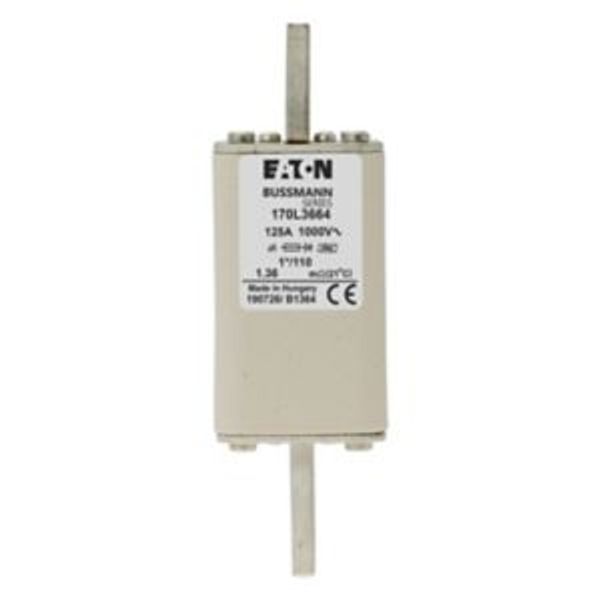 Fuse-link, high speed, 125 A, AC 1000 V, compact size 1, 45 x 45 x 140 mm, aR, DIN, IEC, single indicator image 8