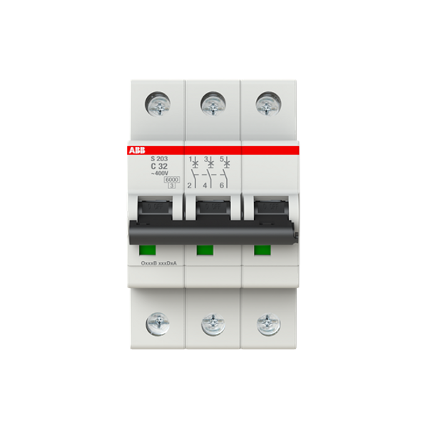 S203-B32 MTB Miniature Circuit Breaker - 3P - B - 32 A image 1