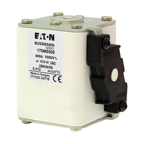 Fuse-link, high speed, 700 A, AC 1000 V, size 3, 74 x 92 x 91 mm, aR, IEC, UL, single indicator image 2