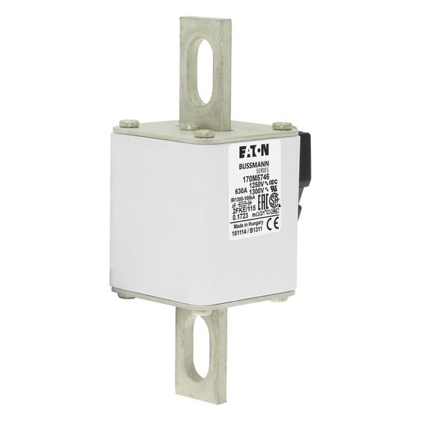 Fuse-link, high speed, 630 A, AC 1250 V, size 2, 61 x 77 x 160 mm, aR, IEC, UL, single indicator image 8