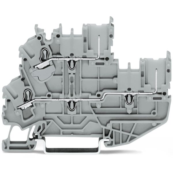 1-conductor/1-pin double deck receptacle terminal block image 1