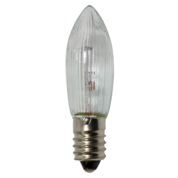 Incandescent Candle Bulb 3W E10 C6 8V Clear Patron image 1