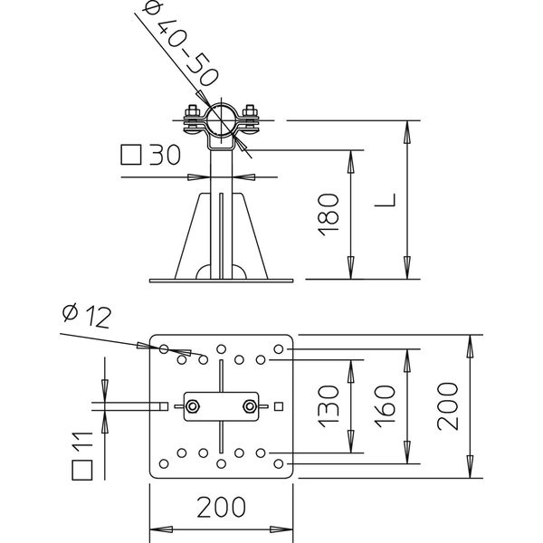 isFang TW200 12 isFang support for wall mounting 200x200mm image 2