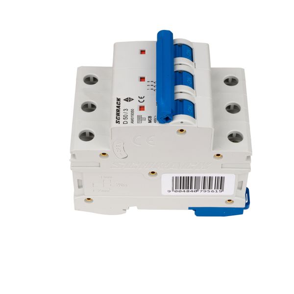 Miniature Circuit Breaker (MCB) AMPARO 10kA, D 50A, 3-pole image 6