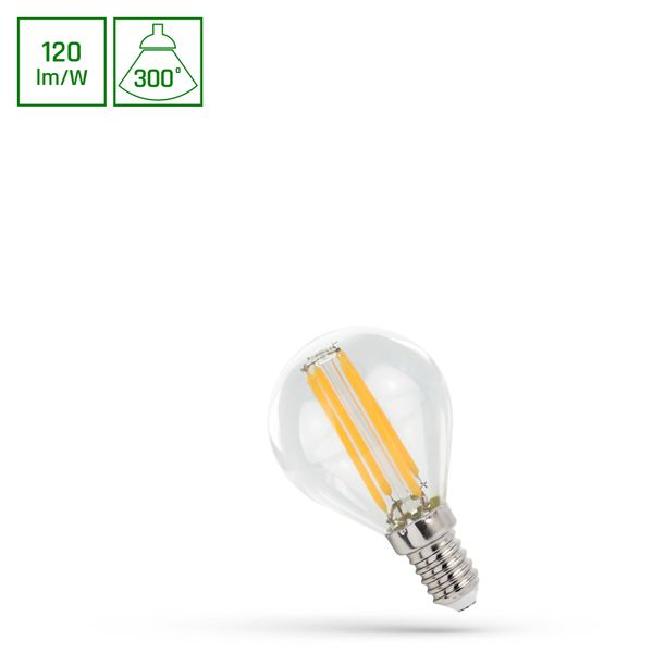 LED BALL P45 E-14 230V 5,5W COG WW CLEAR SPECTRUM image 1