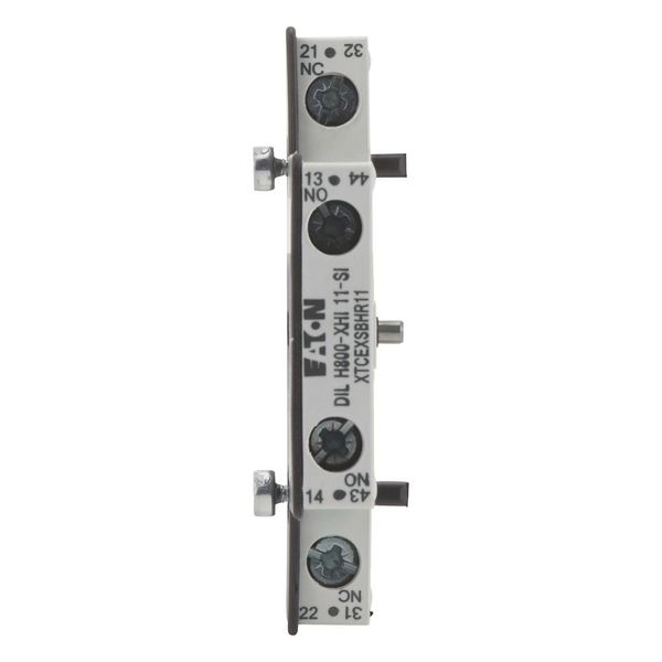 Auxiliary contact module, 2 pole, Ith= 10 A, 1 N/O, 1 NC, Side mounted, Screw terminals, DILH600 - DILH800, -SI image 5