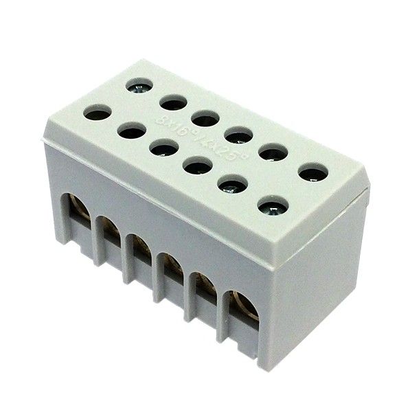 A6H-2 grey 2p 6x16mm² IP20 phase terminal image 1