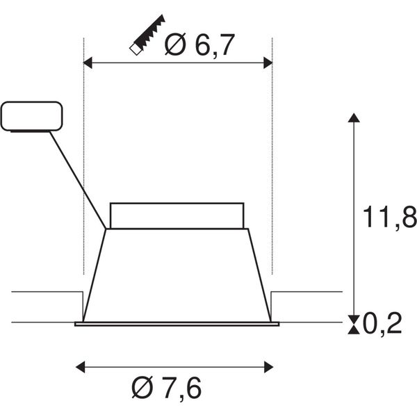 HORN 25W lm 220-240V K IP20/IP44 black image 2