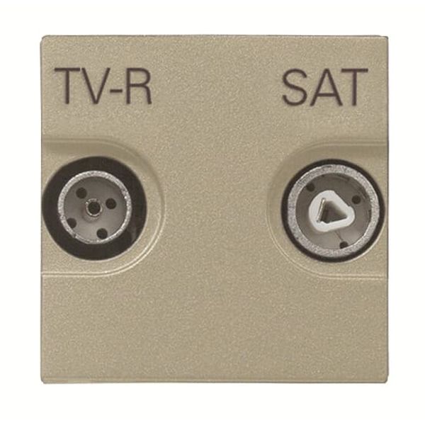 N2251.8 CV TV-R/SAT loop-through outlet - 2M - Champagne image 1