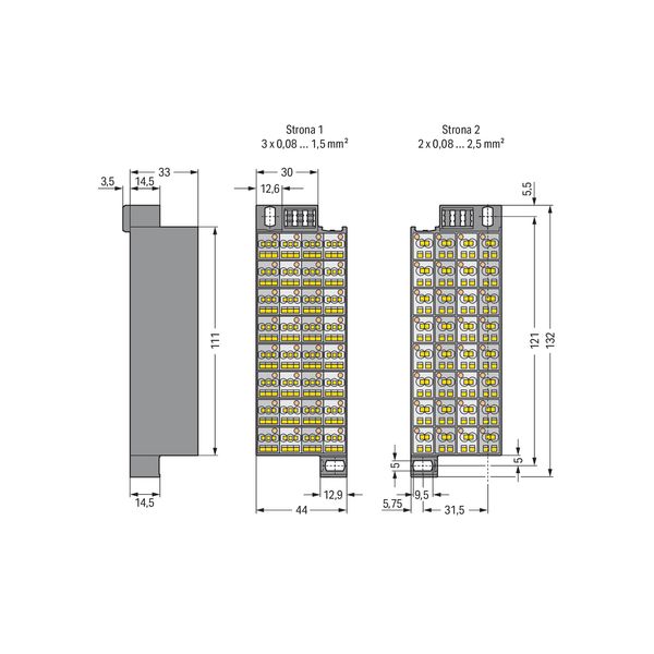 Matrix patchboard 32-pole Marking 33-64 dark gray image 3