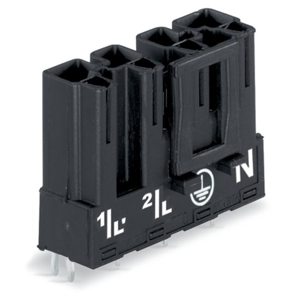 Plug for PCBs straight 4-pole black image 2
