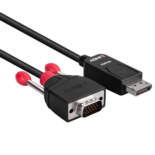 2m Display Port to VGA Adapter Cable Connects a single DisplayPort device to a single VGA Display with a maximum resolution of 1920x1200@60Hz image 2