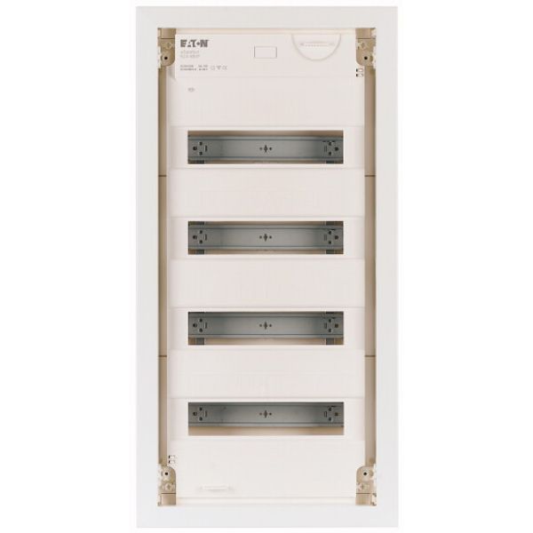 Compact distribution board-flush mounting, 4-rows, super-slim sheet steel door image 3